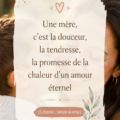 Une mère et son enfant partageant un moment de tendresse.