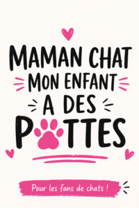 Un t-shirt humoristique pour les mamans de chats avec une citation amusante.