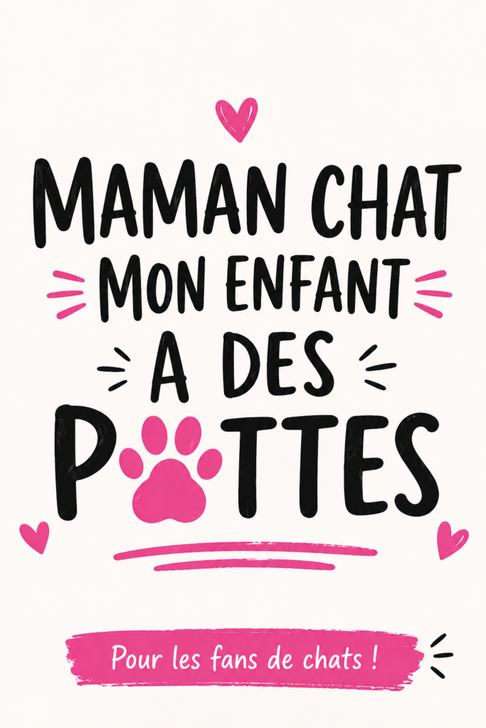 Un t-shirt humoristique pour les mamans de chats avec une citation amusante.