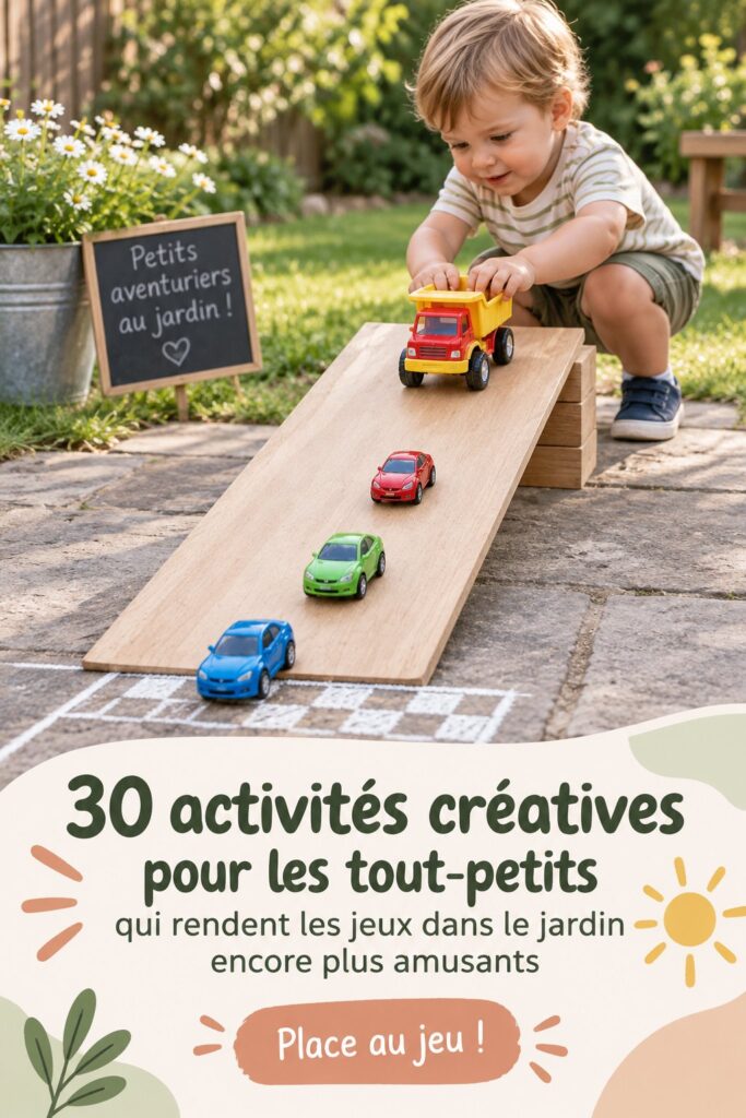 Des enfants s'amusent à jouer dans le jardin pendant une belle journée ensoleillée.