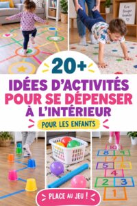 Enfants jouant à des jeux d'intérieur pour dépenser leur énergie.