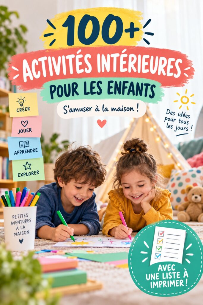 Un enfant amusé par des activités intérieures créatives