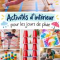Une famille heureuse jouant ensemble à des jeux de société pendant une journée pluvieuse.