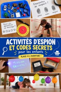 Enfants jouant à des jeux d'espionnage et de codes secrets à la maison