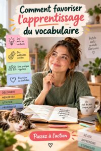 Un enfant jouant avec des cartes de vocabulaire colorées.