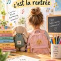 Une mère chantant des comptines avec son enfant à la rentrée des classes.