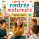 Petits enfants chantant des comptines pour préparer la rentrée scolaire.
