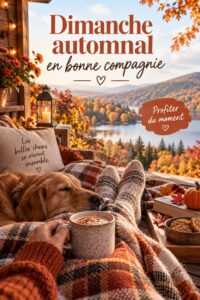 Famille réunie dans un parc sous les couleurs automnales