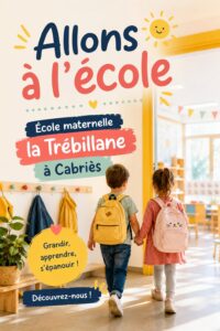 Enfants jouant à l'école maternelle la Trébillane à Cabriès, entourés d'une ambiance colorée et stimulante.