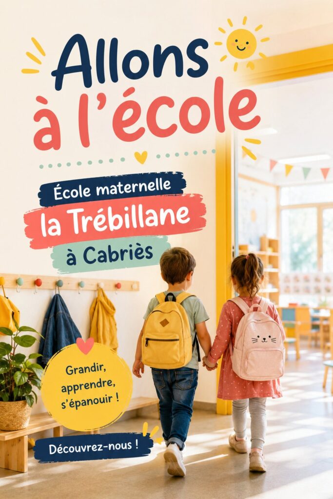 Enfants jouant à l'école maternelle la Trébillane à Cabriès, entourés d'une ambiance colorée et stimulante.