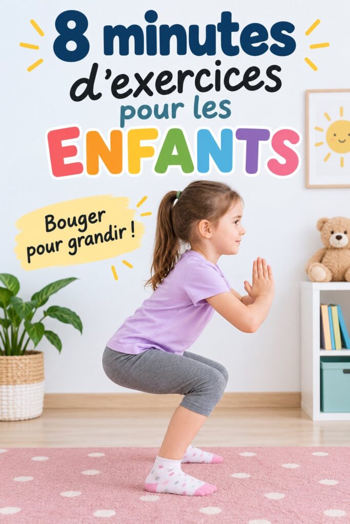 Enfants s'amusant à faire des exercices ensemble