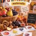 Un enfant découvrant des pommes et des poires d'automne dans un panier