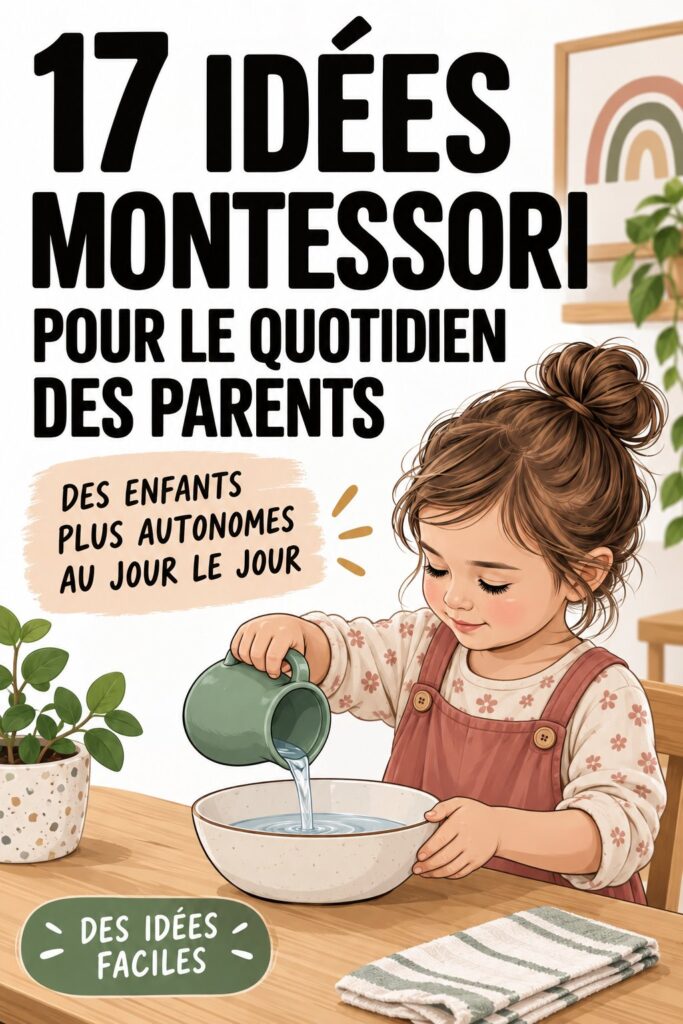 Une scène de jeu Montessori avec des enfants concentrés sur leurs activités.