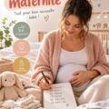 Trousse de maternité avec des vêtements et accessoires indispensables pour future maman.