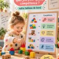 Enfant jouant à un jeu éducatif qui stimule ses compétences
