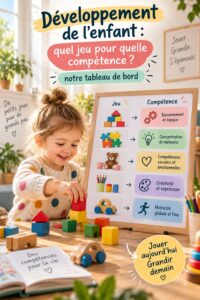 Enfant jouant à un jeu éducatif qui stimule ses compétences