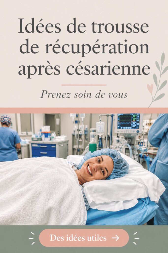 Préparation d'un kit de récupération pour mamans après césarienne