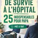 Un kit de survie réalisé pour accompagner un père à l'hôpital, avec divers éléments de confort.
