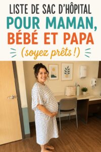 Valise de maternité ouverte avec des vêtements et articles pour maman et bébé
