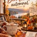 Une famille heureuse passe un bon lundi automnal ensemble dans un parc.