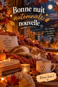 Une famille se préparant pour une nuit d'automne sereine ensemble