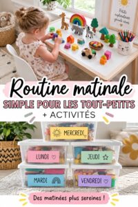 Un enfant de deux ans découvre sa routine matinale.