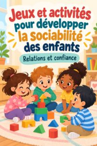 Un groupe d'enfants jouant ensemble et développant des compétences sociales.