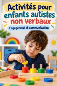 Un enfant jouant avec des jouets éducatifs dans un environnement serein