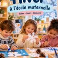 Activités d'hiver à l'école maternelle avec des enfants s'amusant dans la neige