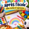 Des enfants s'amusent avec des activités après l'école dans un jardin.