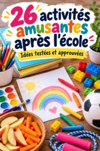 Des enfants s'amusent avec des activités après l'école dans un jardin.