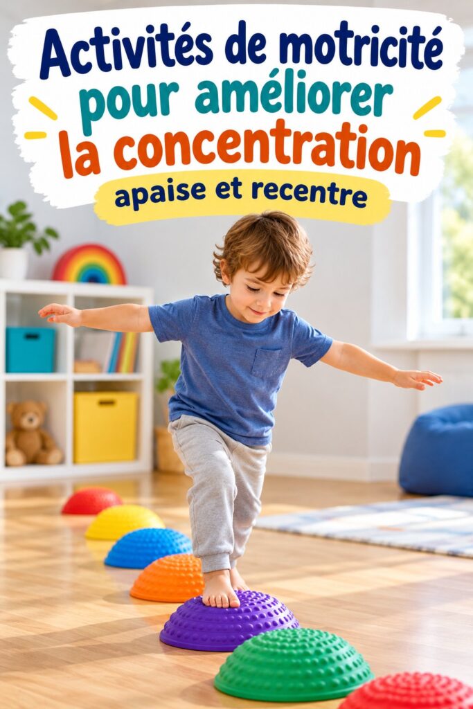 Enfant jouant avec des matériaux sensoriels pour se recentrer