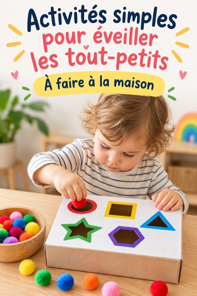 Des enfants en train de réaliser des activités manuelles simples et ludiques.