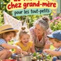 Enfants profitant d'activités de vacances avec leur grand-mère dans un jardin