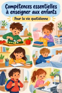 Enfant apprenant des compétences pratiques essentielles dans un environnement ludique