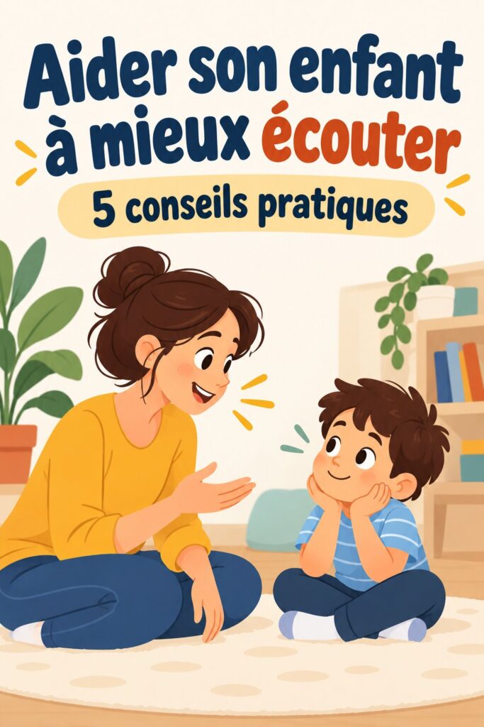 Un enfant écoute attentivement ses parents pendant une discussion.