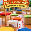 Élèves de maternelle s'amusant avec le défi éducatif 'Le sol est lave'