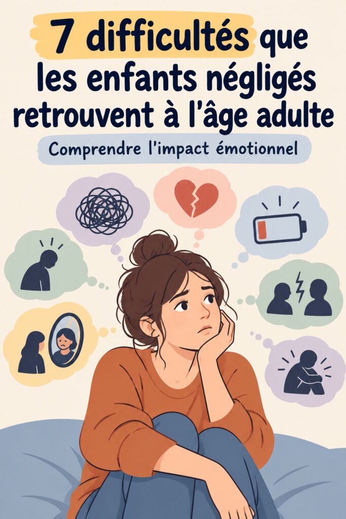 Un adulte réfléchissant à son enfance et ses défis liés à la négligence