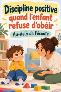 Un parent et un enfant discutant dans un cadre chaleureux et respectueux, symbolisant la discipline positive.