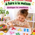 Enfants jouant ensemble à des jeux éducatifs à la maison