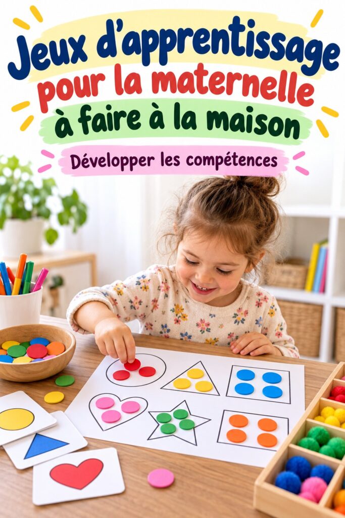 Enfants jouant ensemble à des jeux éducatifs à la maison
