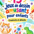 Enfants s'amusant avec des jeux de dessin colorés et créatifs