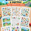 Un enfant jouant à un jeu I Spy avec des cartes colorées.