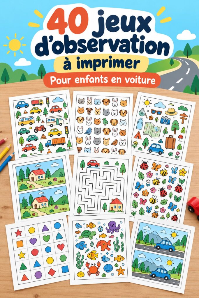 Un enfant jouant à un jeu I Spy avec des cartes colorées.
