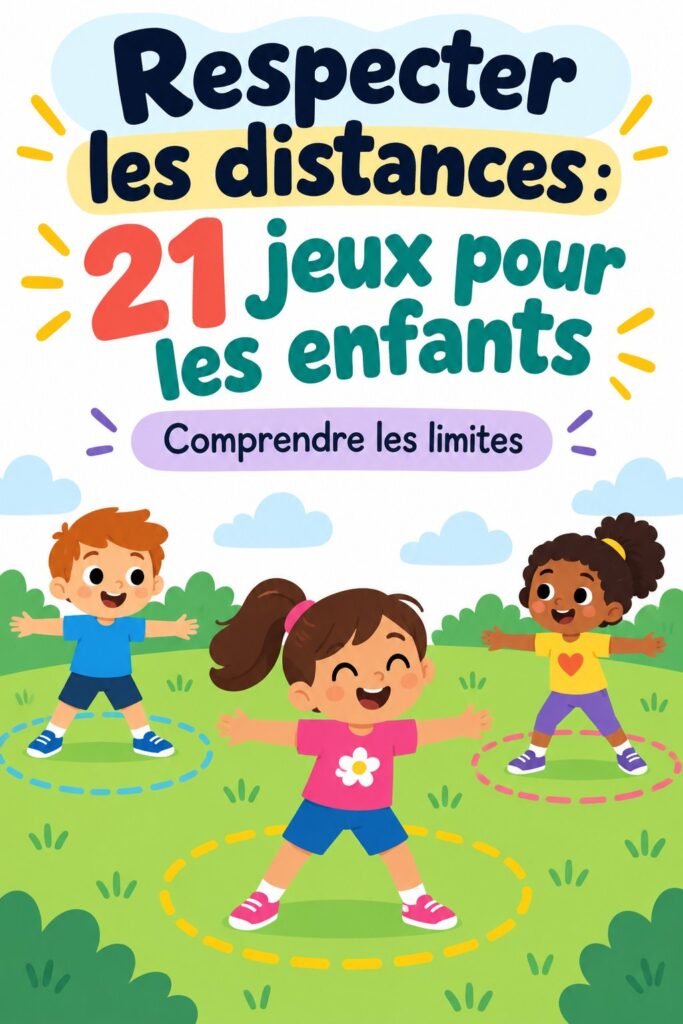 Un groupe d'enfants jouant ensemble tout en respectant les distances.