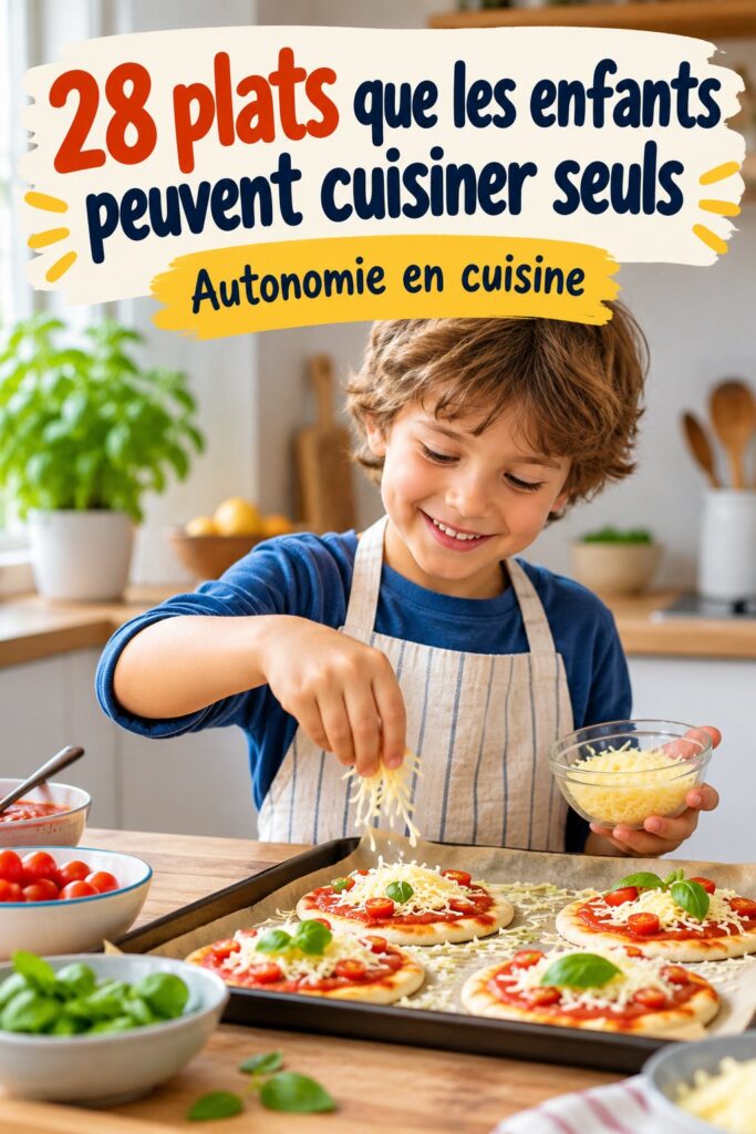 Des enfants préparant un plat ensemble en cuisine