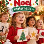 Des enfants récitant des poésies de Noël en classe de maternelle.