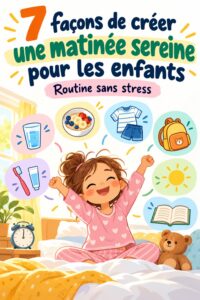 Image de plusieurs enfants heureux se préparant le matin